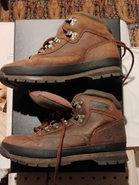 Timberland Brown Leather  Waterproof Hiking Boots 8Wom 6Men